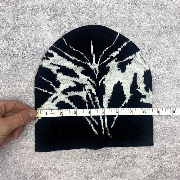 Y2k 2000s grunge gothic punk black warm weather beanie - Picture 6 of 6